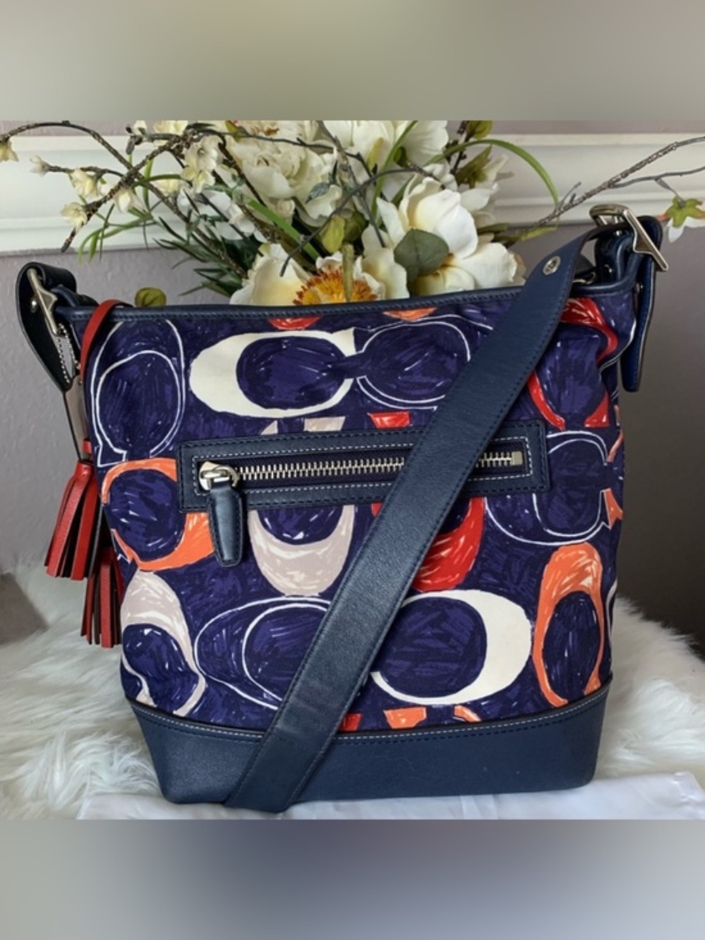 RARE COACH  HERITAGE SIGNATURE “C” PRINT DUFFLE SOHO/CROSSBODY BAG